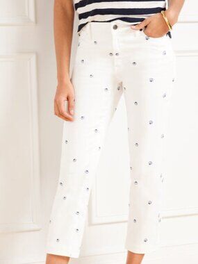 Talbots Crop Straight Leg Jeans – Tossed Shells